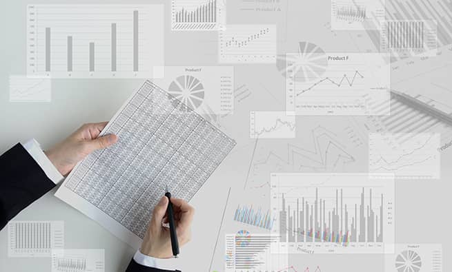 pearson hands showing numbers and charts