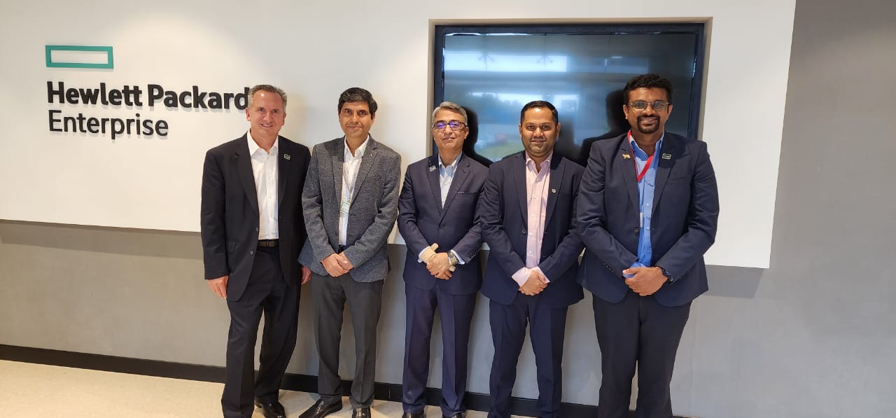 Mike Deprisco standing with other IMA members at Hewlett-Packard Enterprise