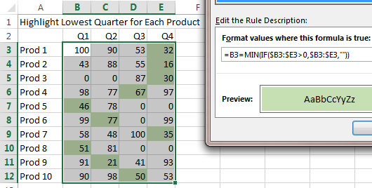 Excel: Array Formulas in Conditional Formatting | IMA