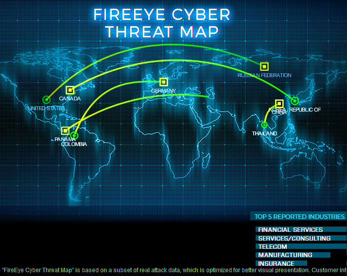 Mapping Cybersecurity Mayhem - Cyber Threat Map FireEye Web.ashx