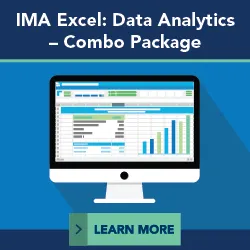IMA Excel: Data Analytics Combo Package Ad