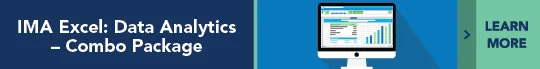 IMA Excel: Data Analytics Combo Package Ad